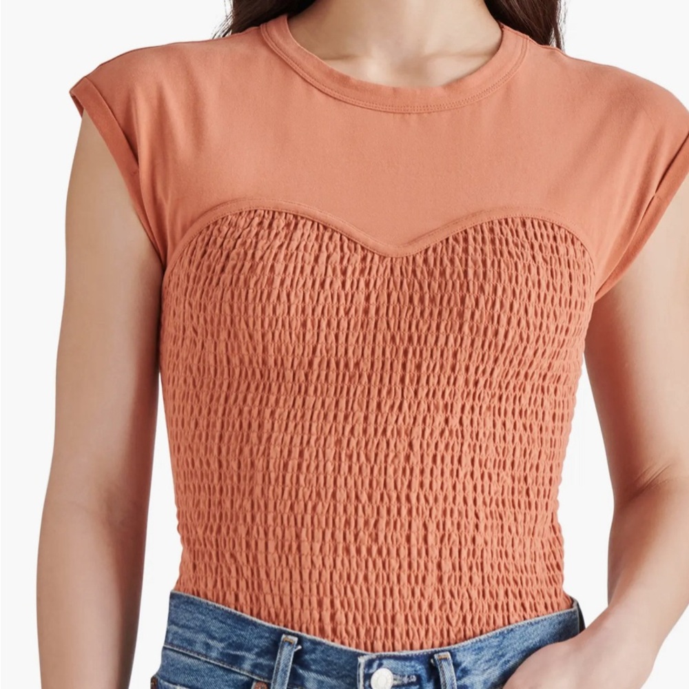 Soft Orange Cap Sleeve Tee